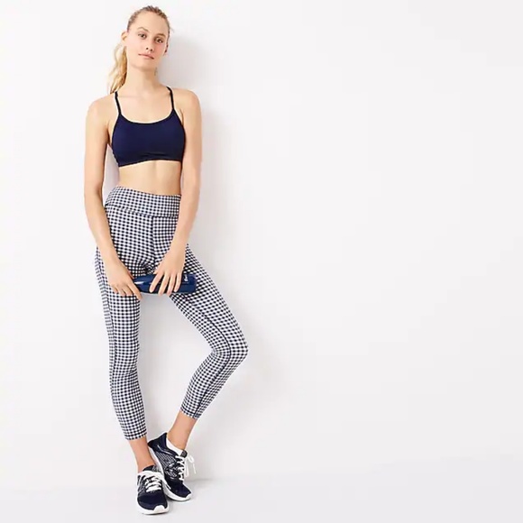 J. Crew Pants - J. Crew New Balance Puckered Gingham Capris Tights